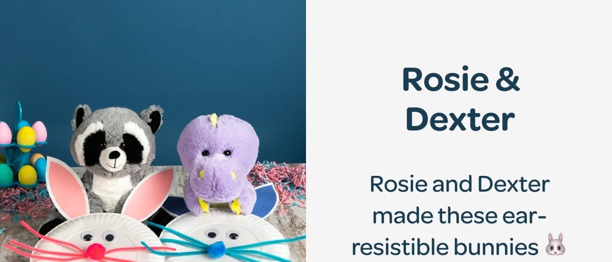 Rosie & Dexter. Rosie and Dexter made these ear-resistible bunnies 🐰