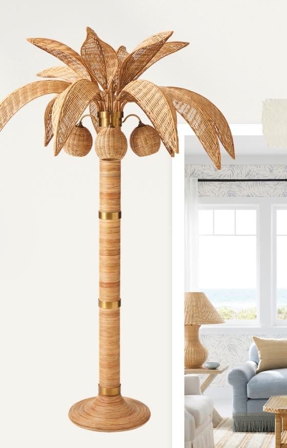 Breakers Rattan Floor Lamp