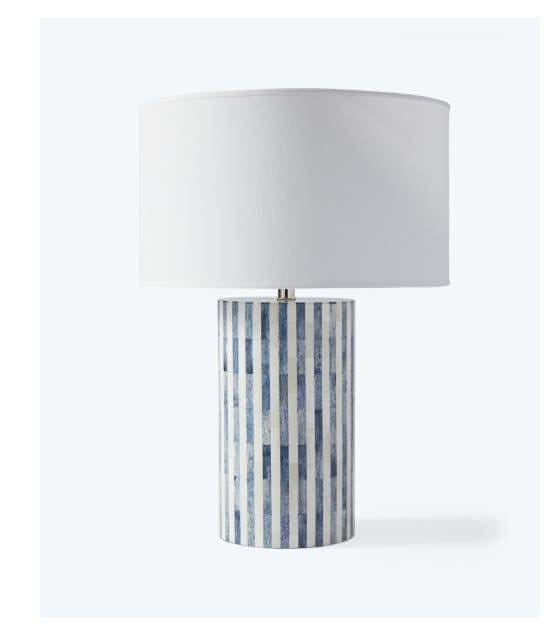 Bar Harbor Bone Inlay Table Lamp