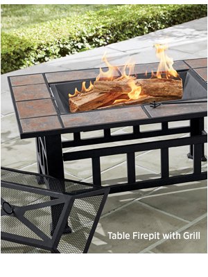 Table Firepit with Grill