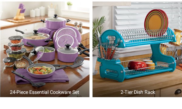 Cookware Set 2-Tier Dish Rack