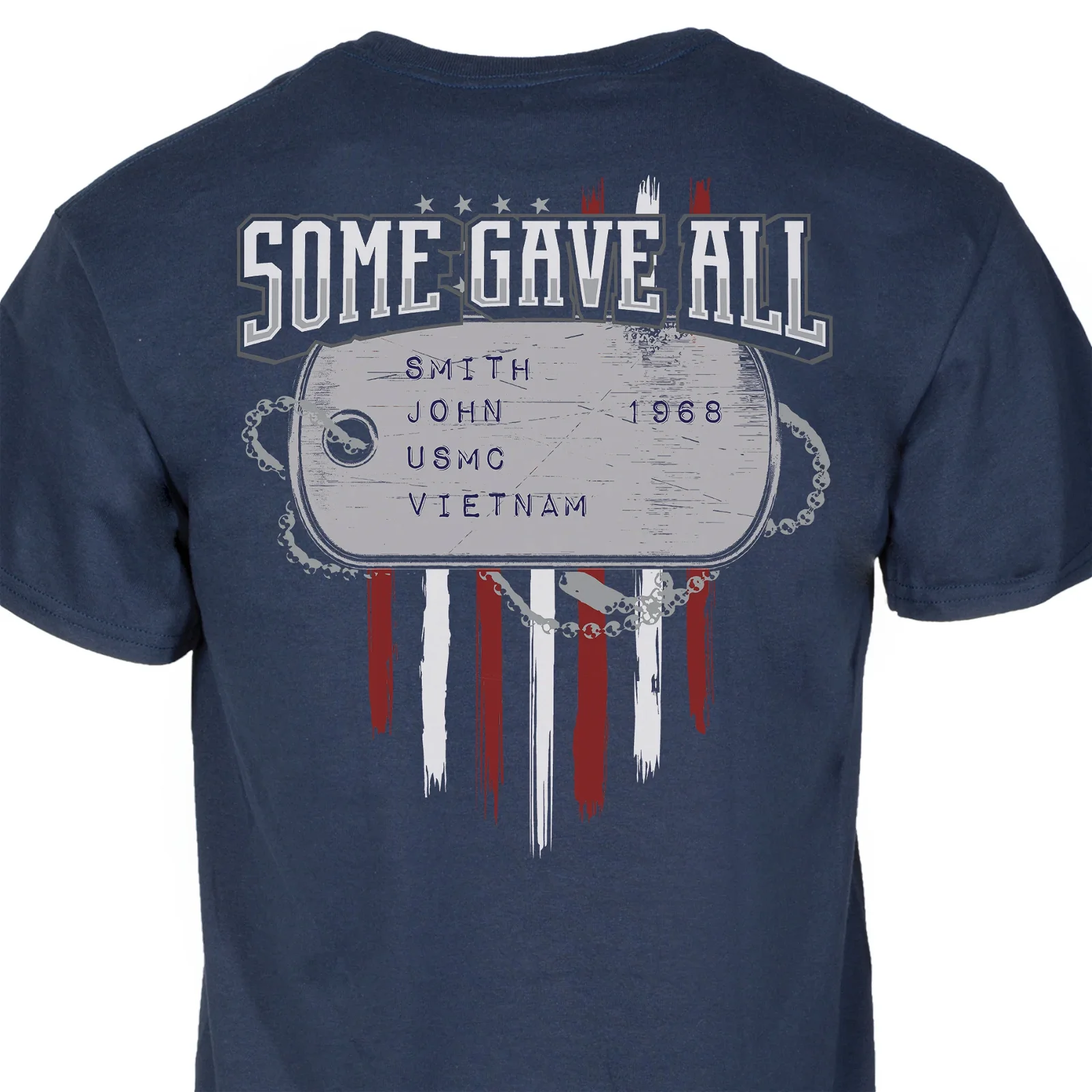 Image of Some Gave All Personalized Dog Tag T-shirt