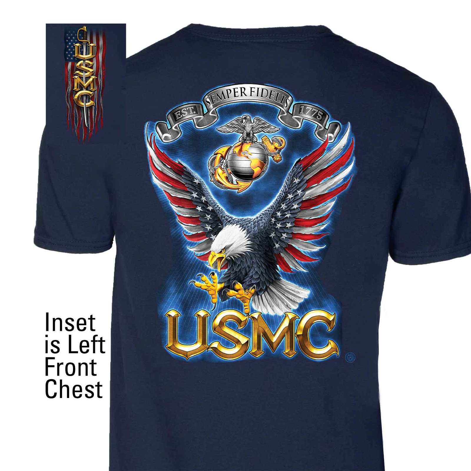 Image of USMC USA Eagle T-shirt