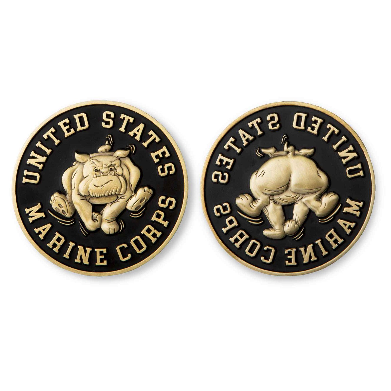 Image of USMC Vintage Bulldog Challenge Coin