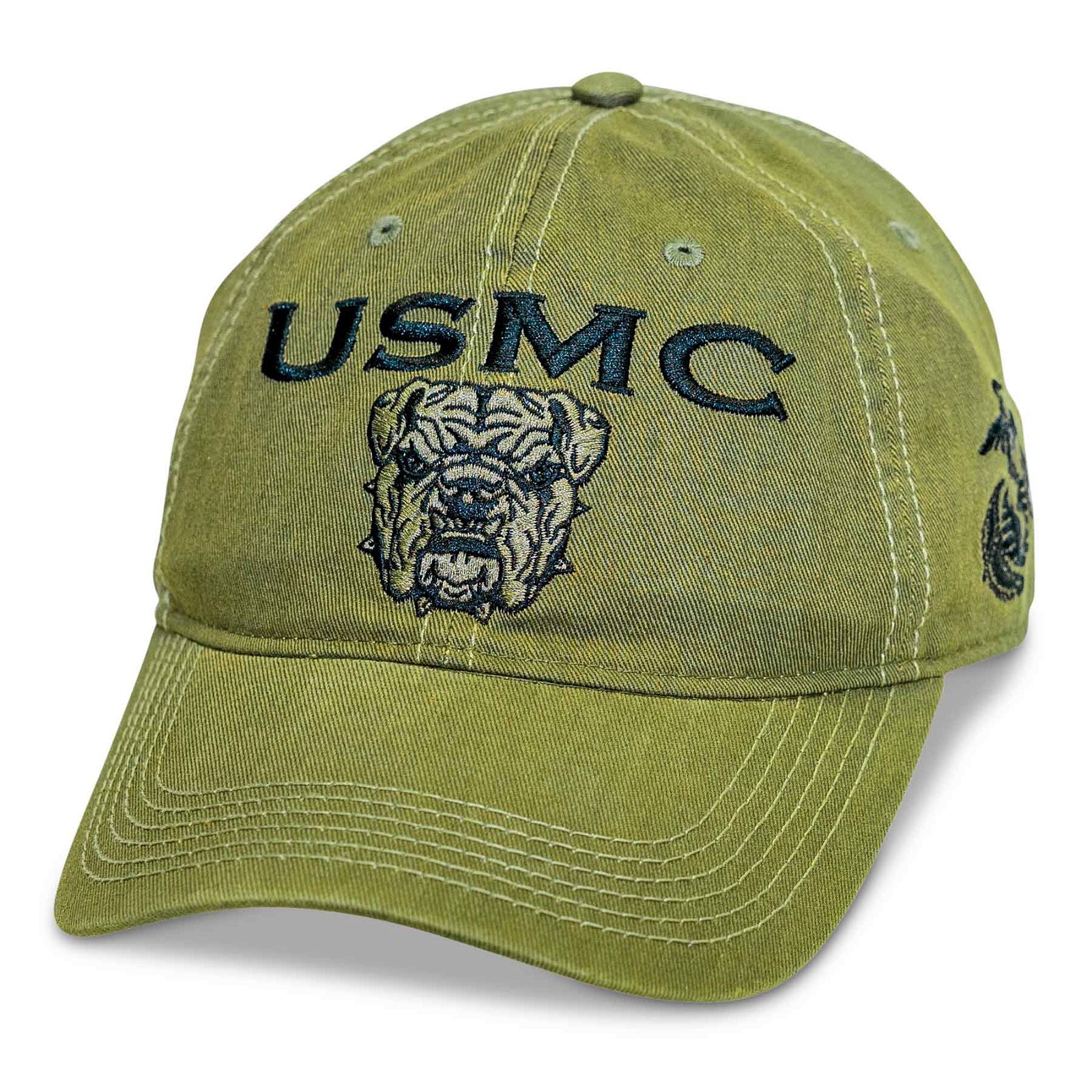 Image of USMC Bulldog Hat- OD Green