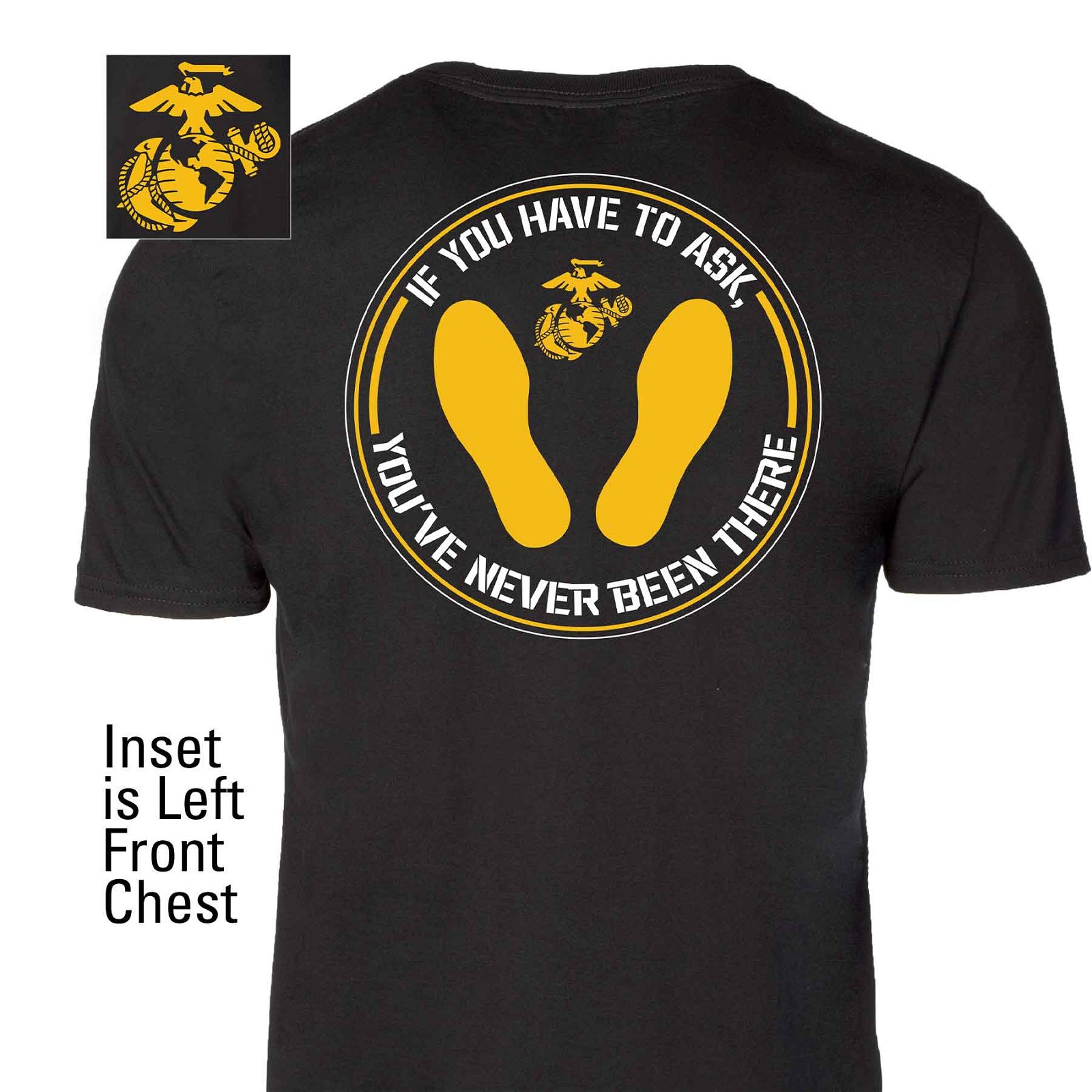 Image of Marines Yellow Footprints T-shirt
