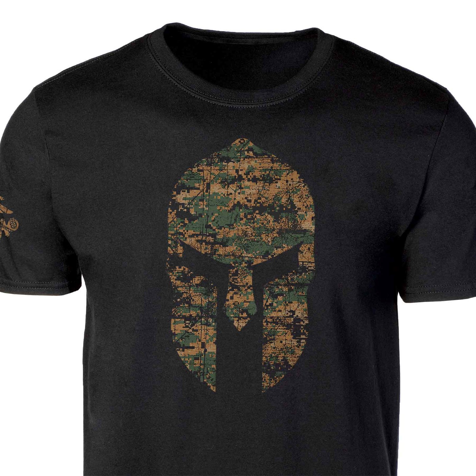 Image of USMC Marpat Camo Spartan Helmet T-shirt