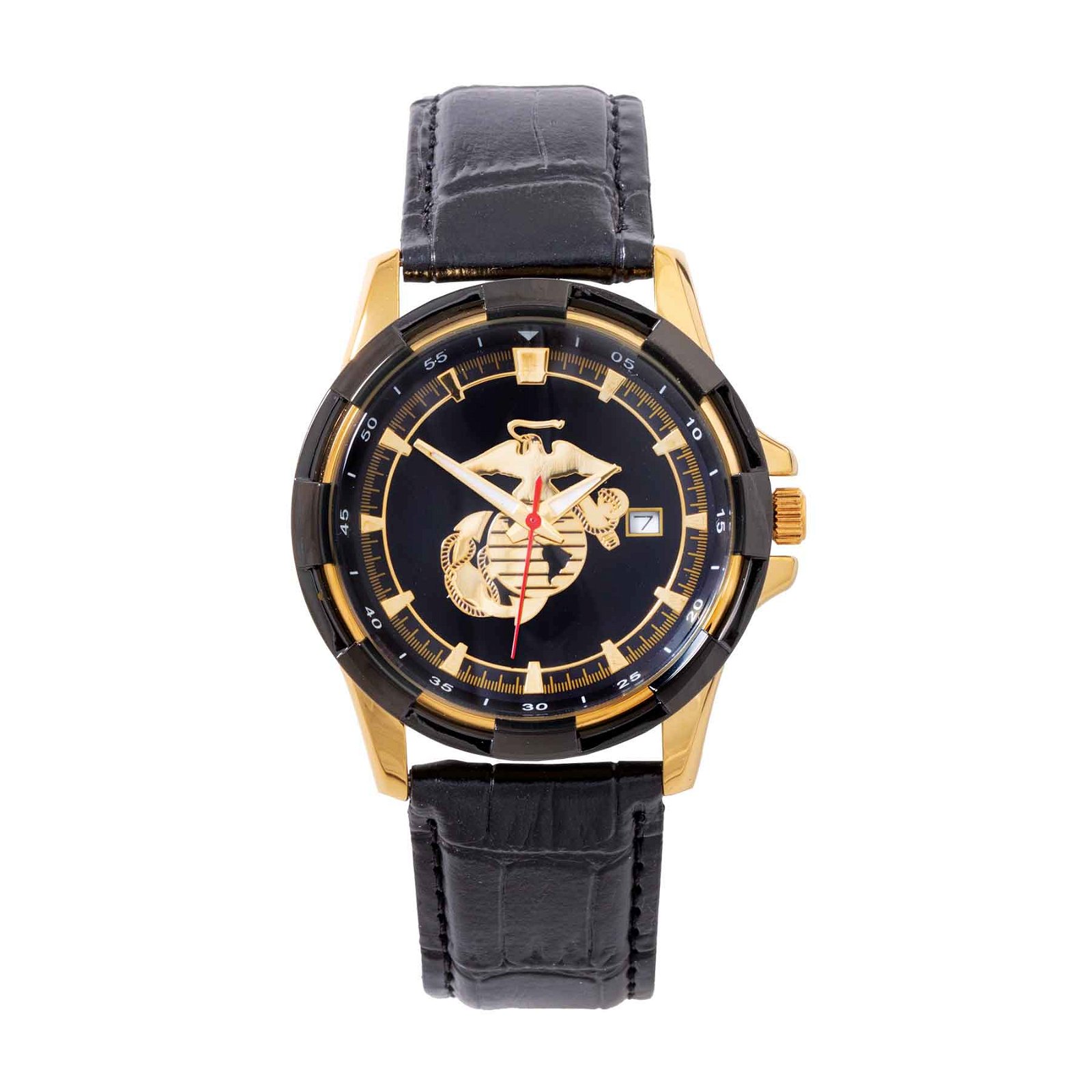 Image of U.S. Marines Black and Gold Faced Watch