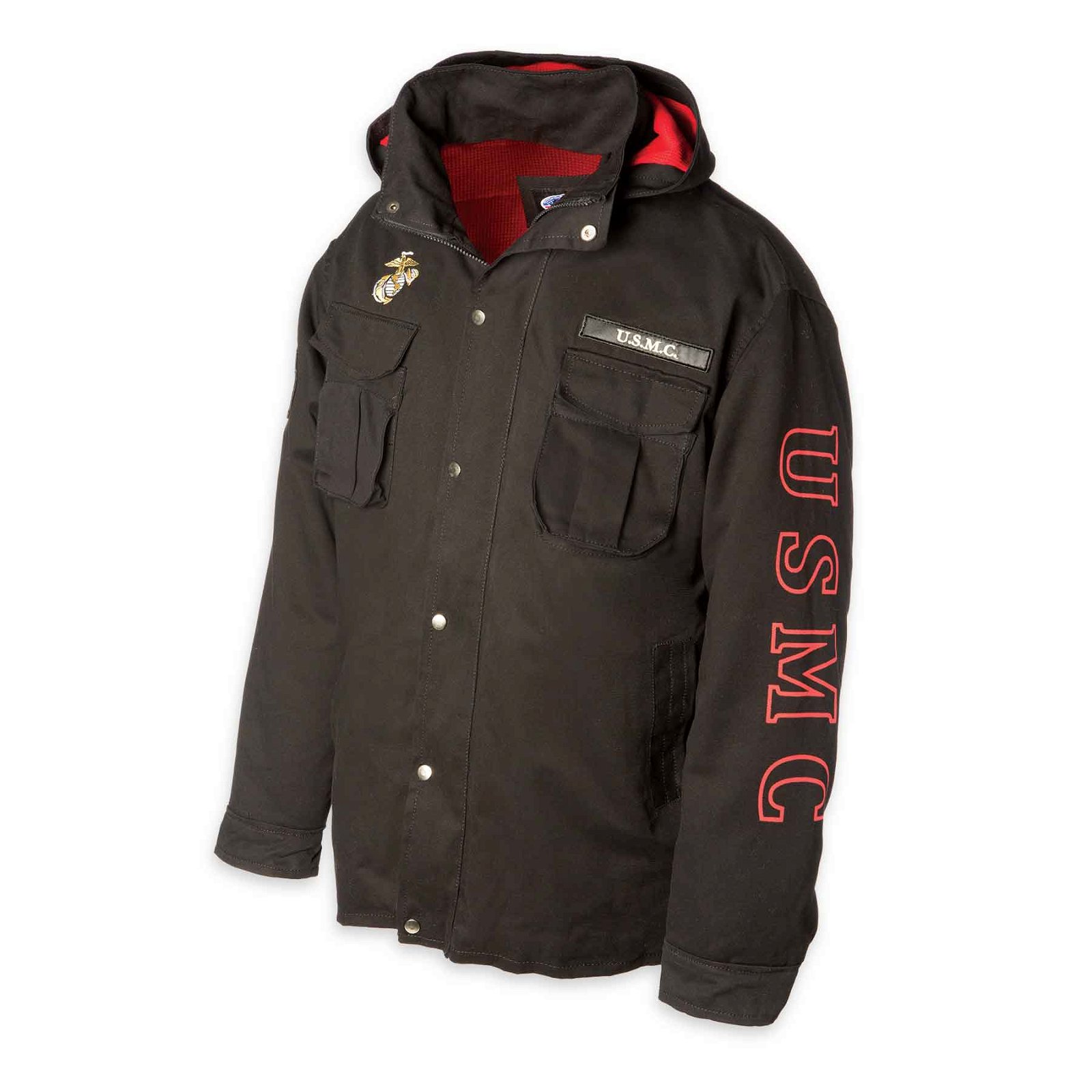 Image of Marines Hooded Canvas Jacket