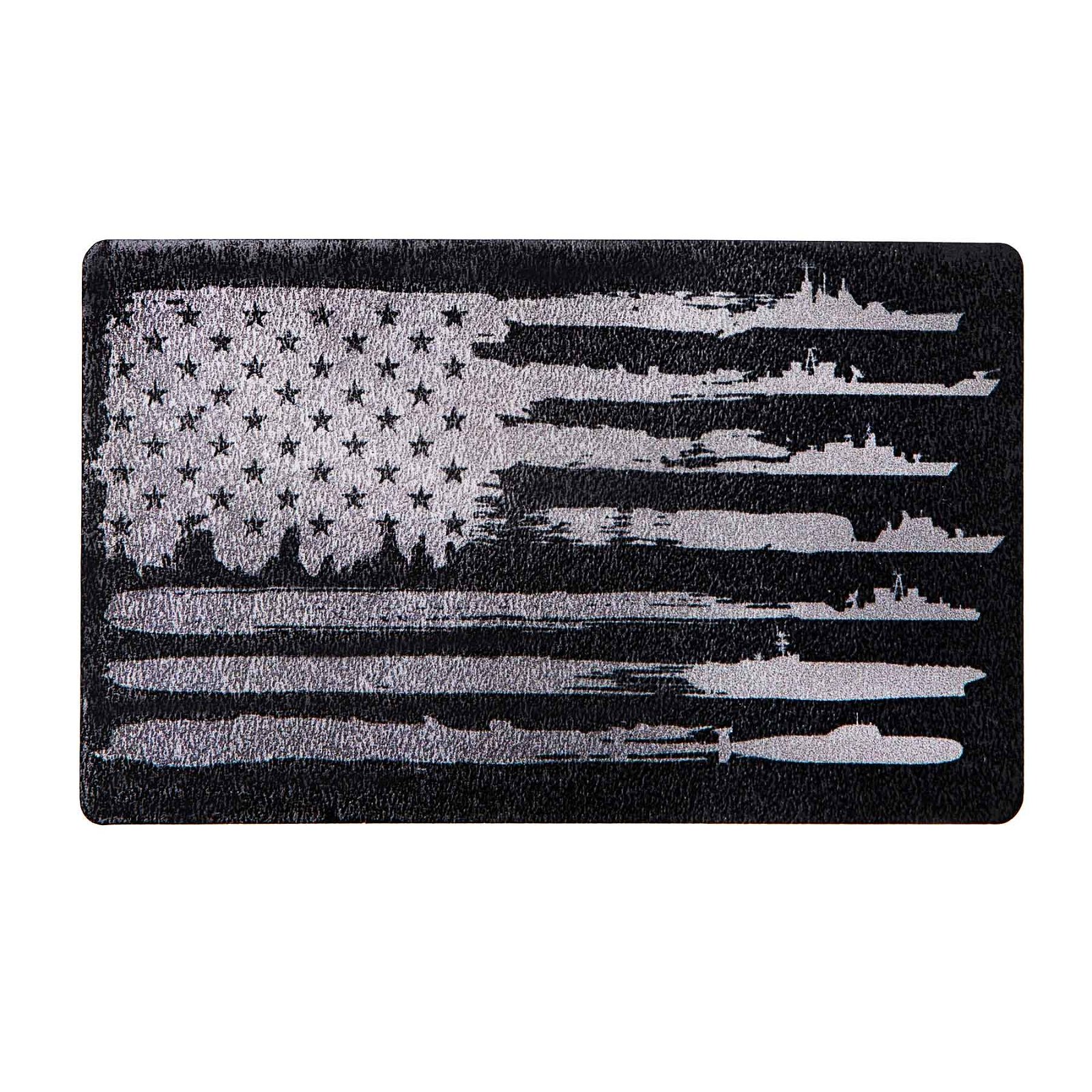 Image of American Flag Air, Land, & Sea Decal- Black