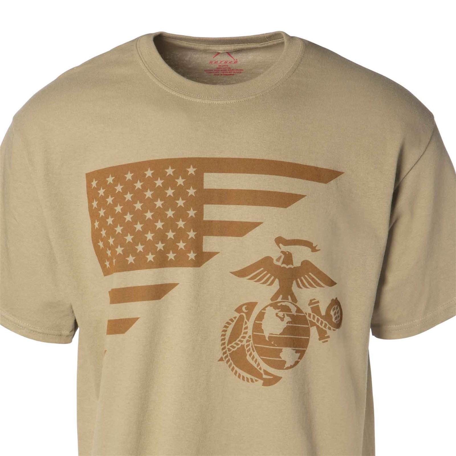 Image of USMC Flag, EGA Emblem T-shirt 100% Cotton