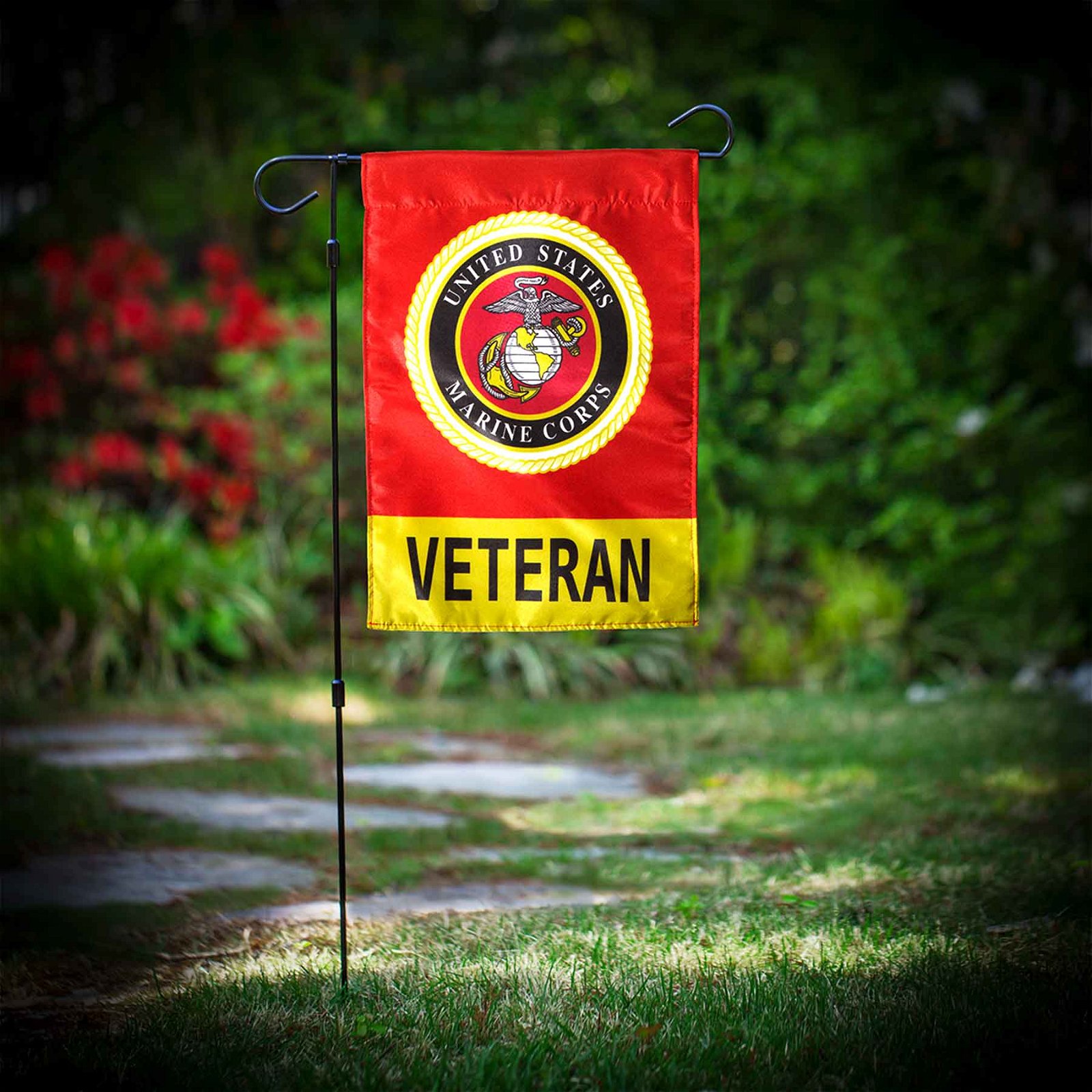 Image of USMC Veteran Garden Flag