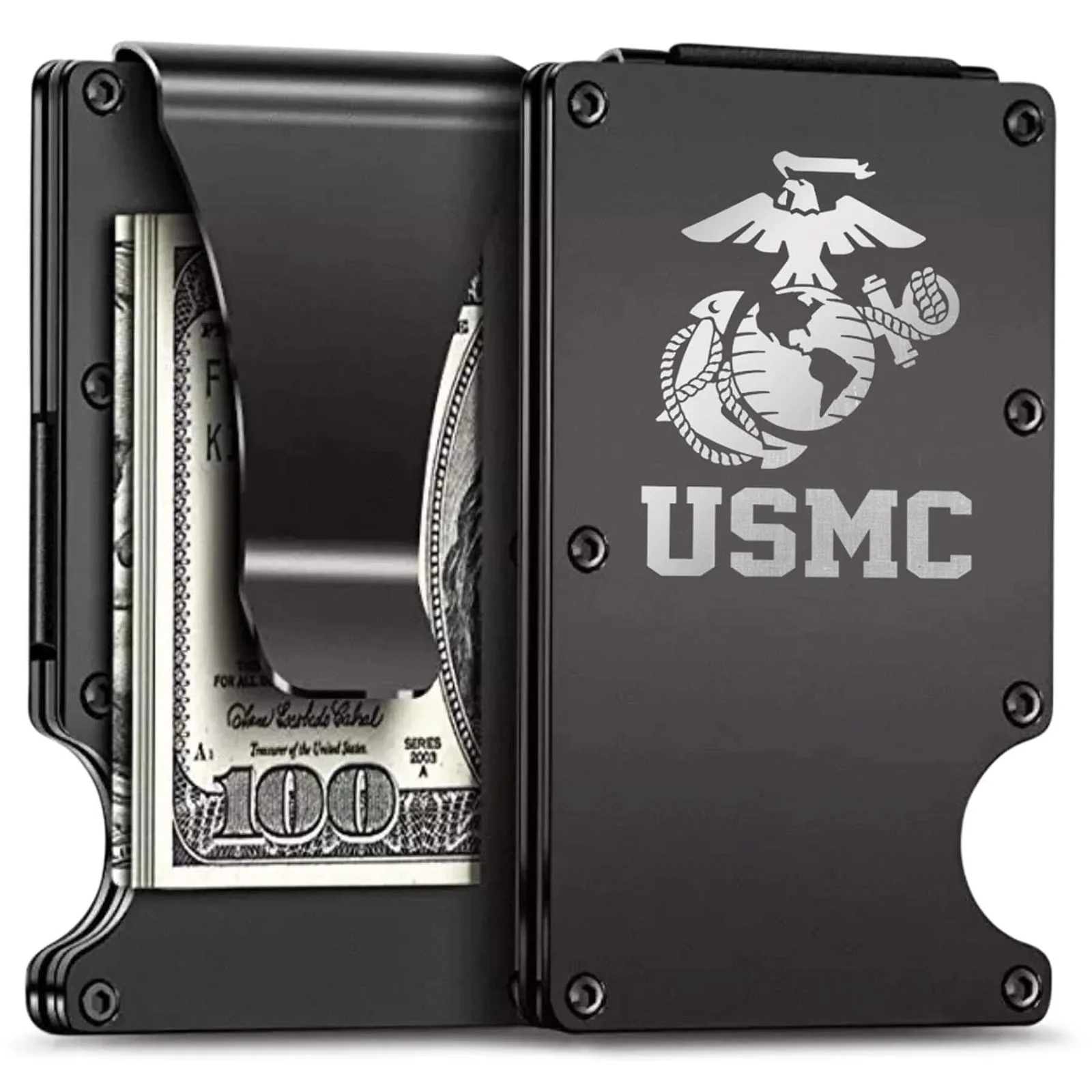 Image of USMC & EGA Aluminum Wallet
