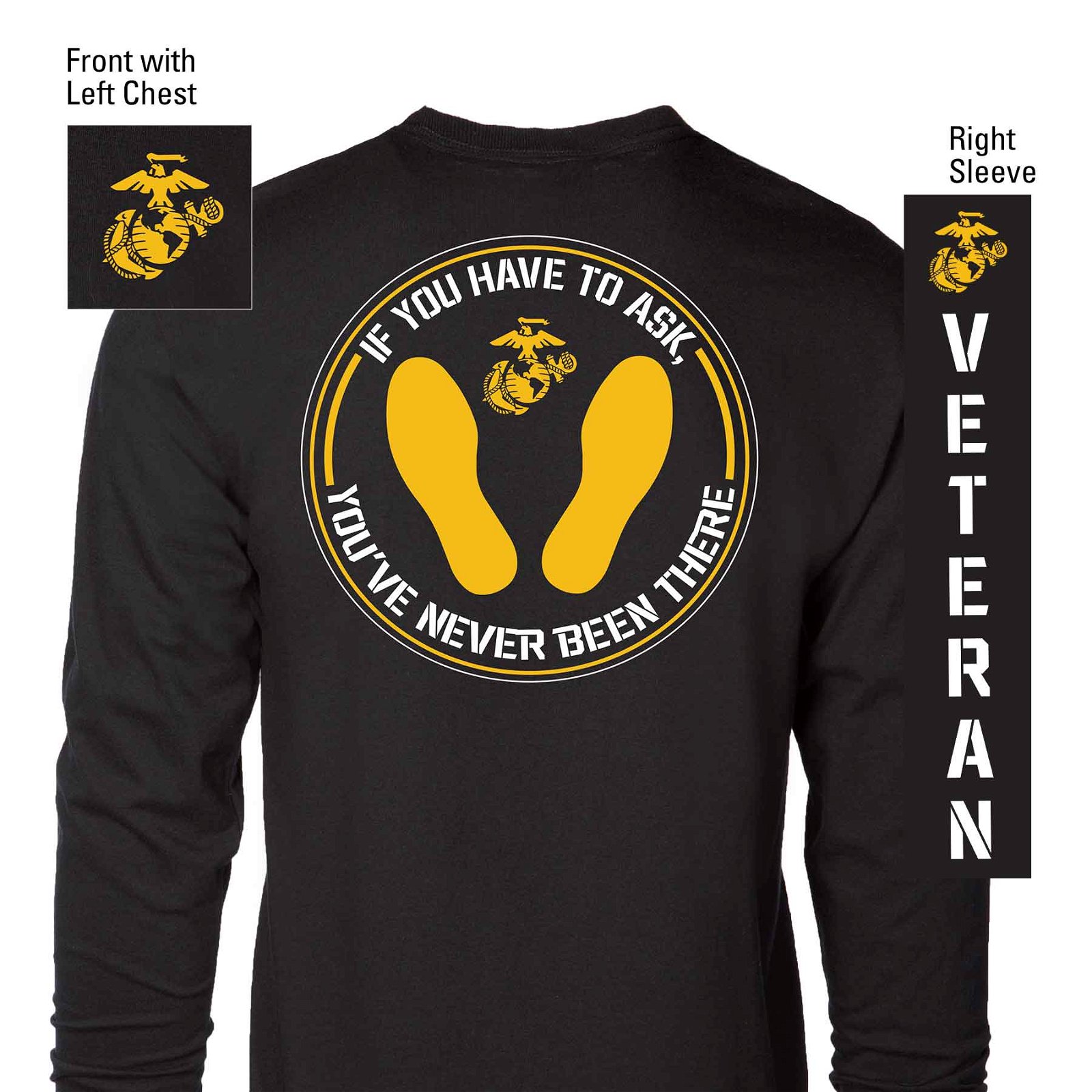 Image of Marines Yellow Footprints Long Sleeve