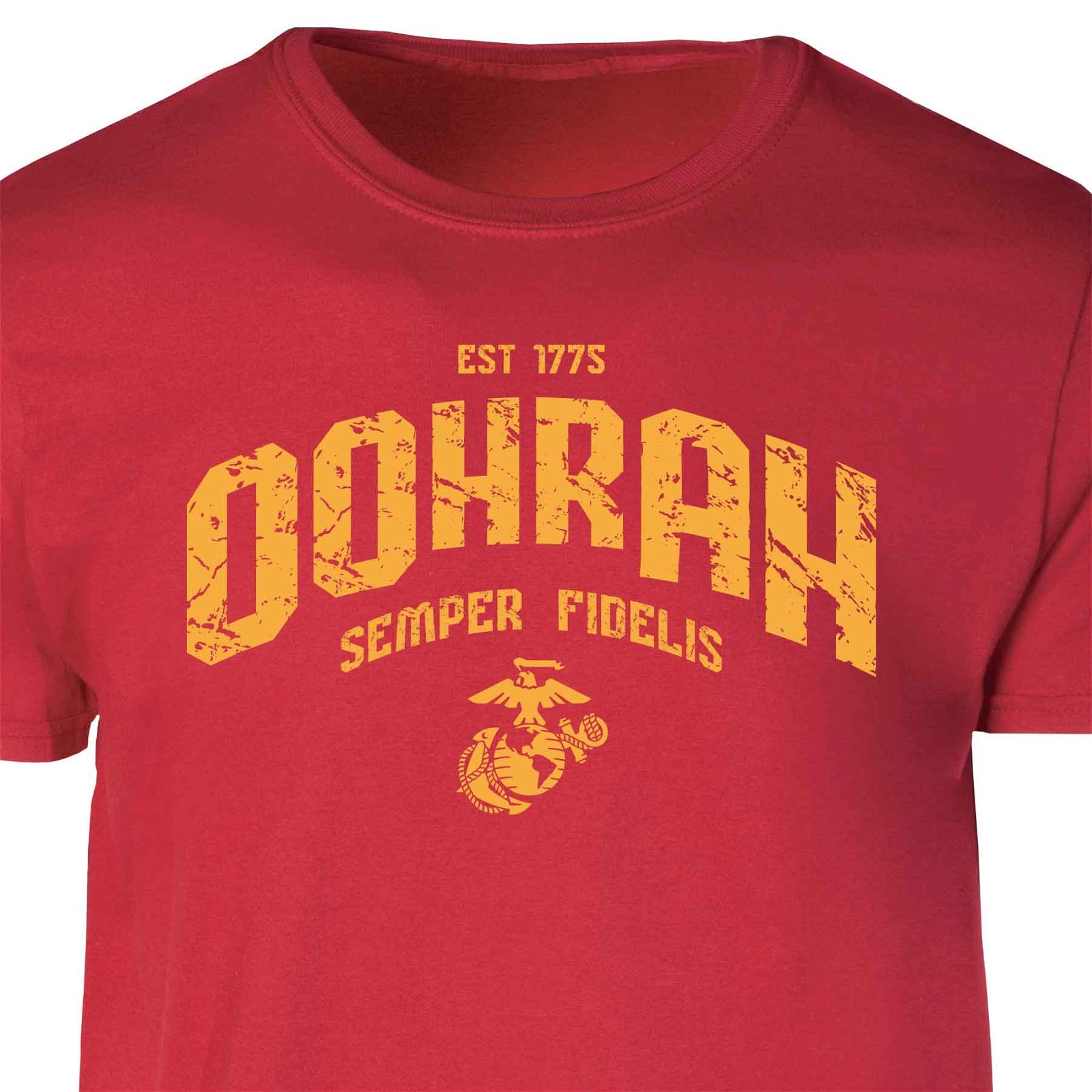 Image of USMC Oohrah T-shirt- Red