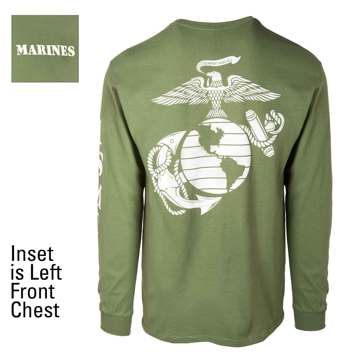 Image of USMC OD Long Sleeve T-shirt