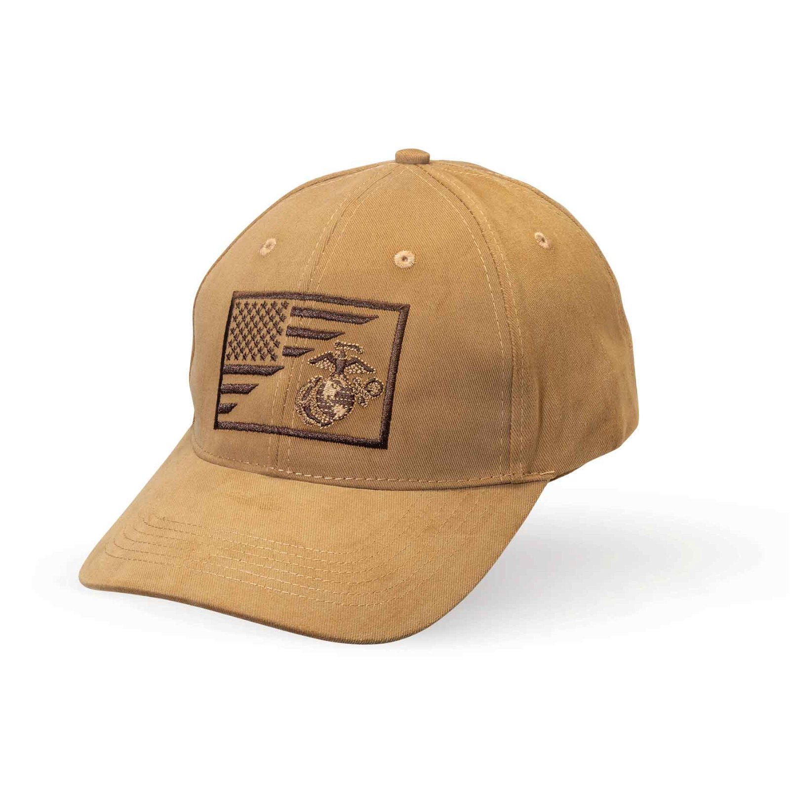 Image of USMC Low Profile Hat- Coyote Brown