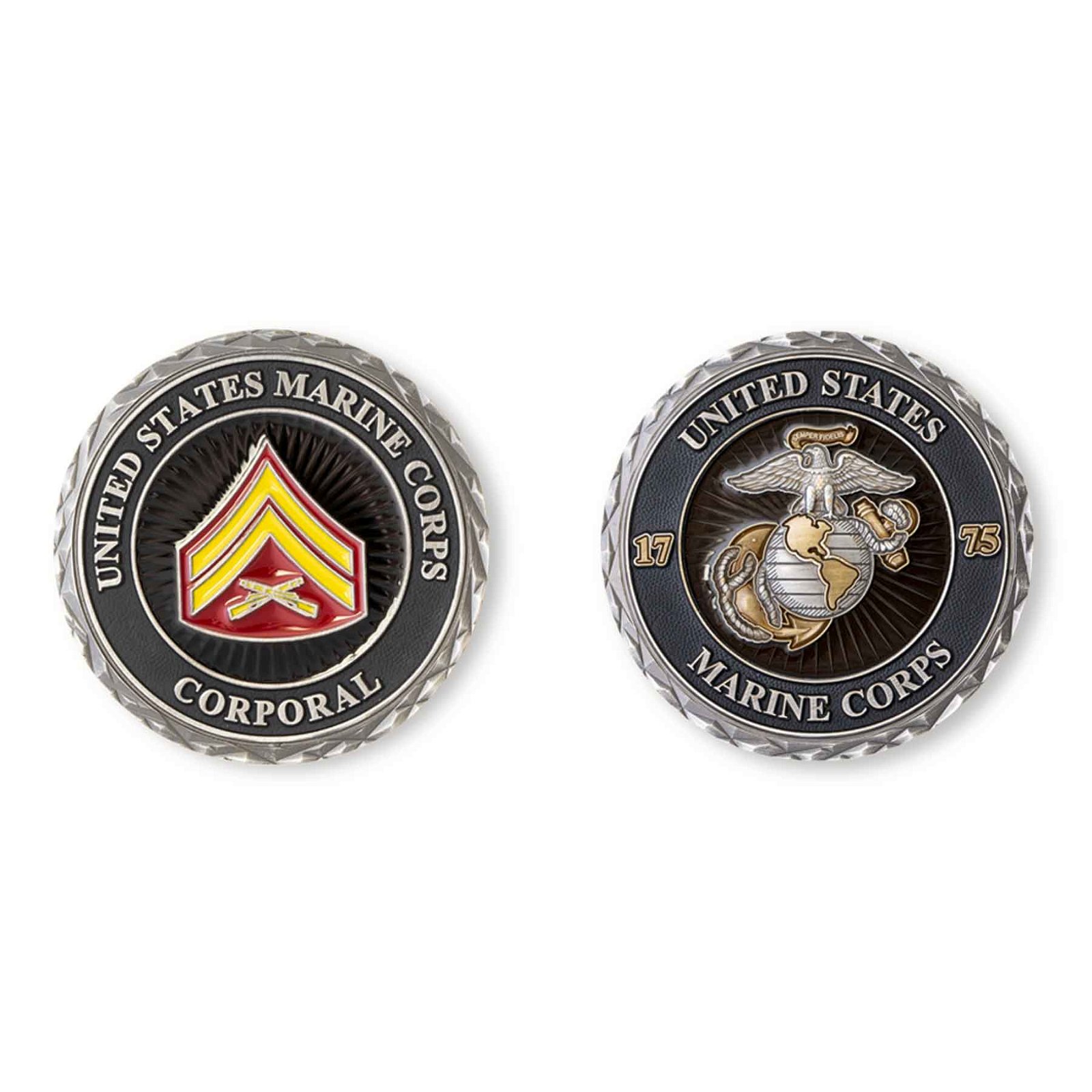Image of USMC Corporal Rank Challenge Coin