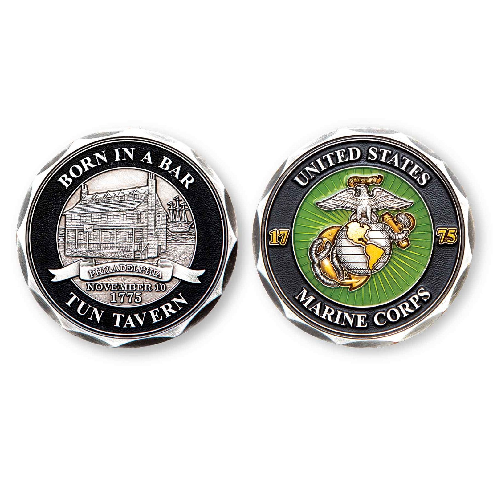 Image of Tun Tavern Born In A Bar Challenge Coin