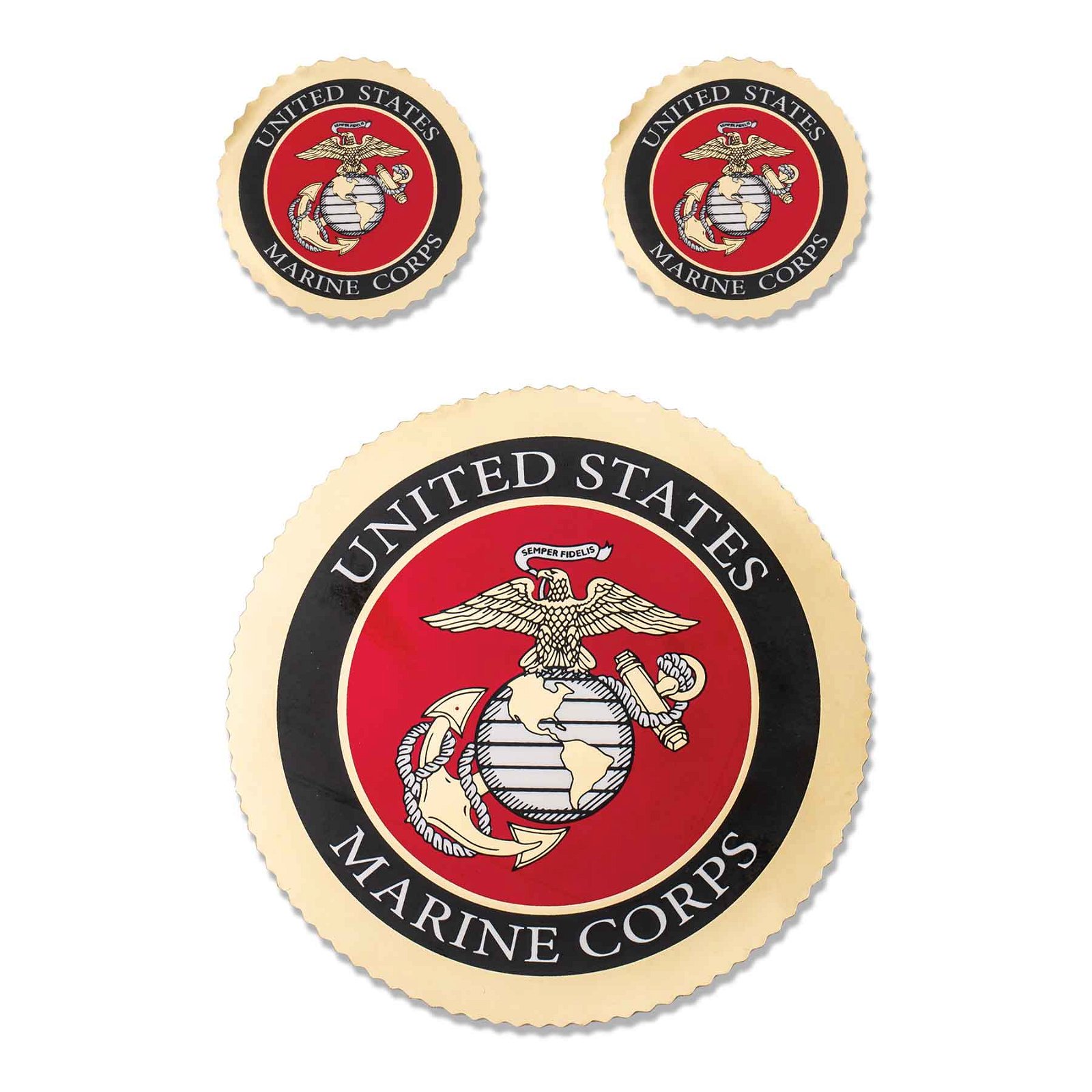 Image of Marine Corps Decal With Gold Foiling