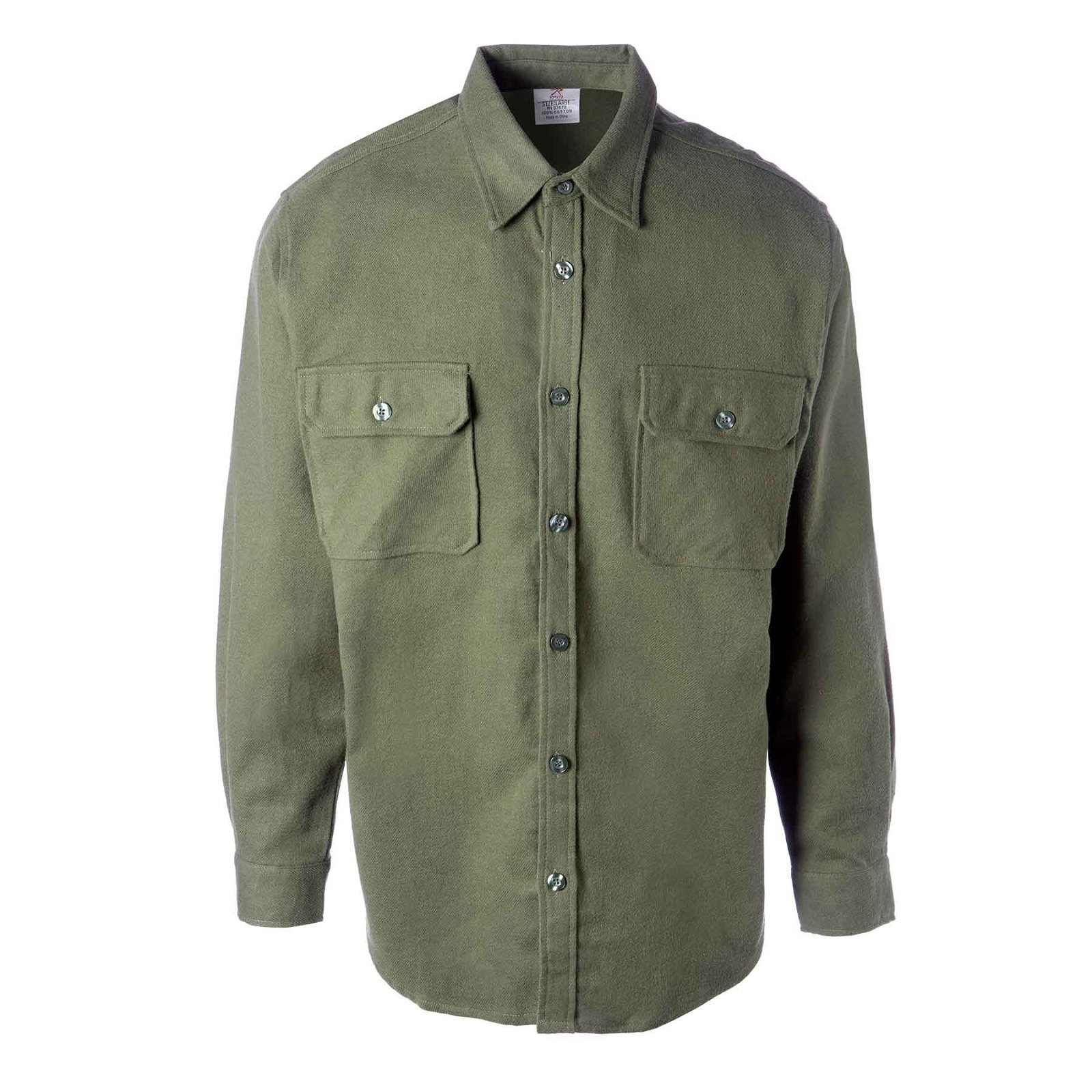 Image of Extra Heavyweight Flannel Shirt- OD Green