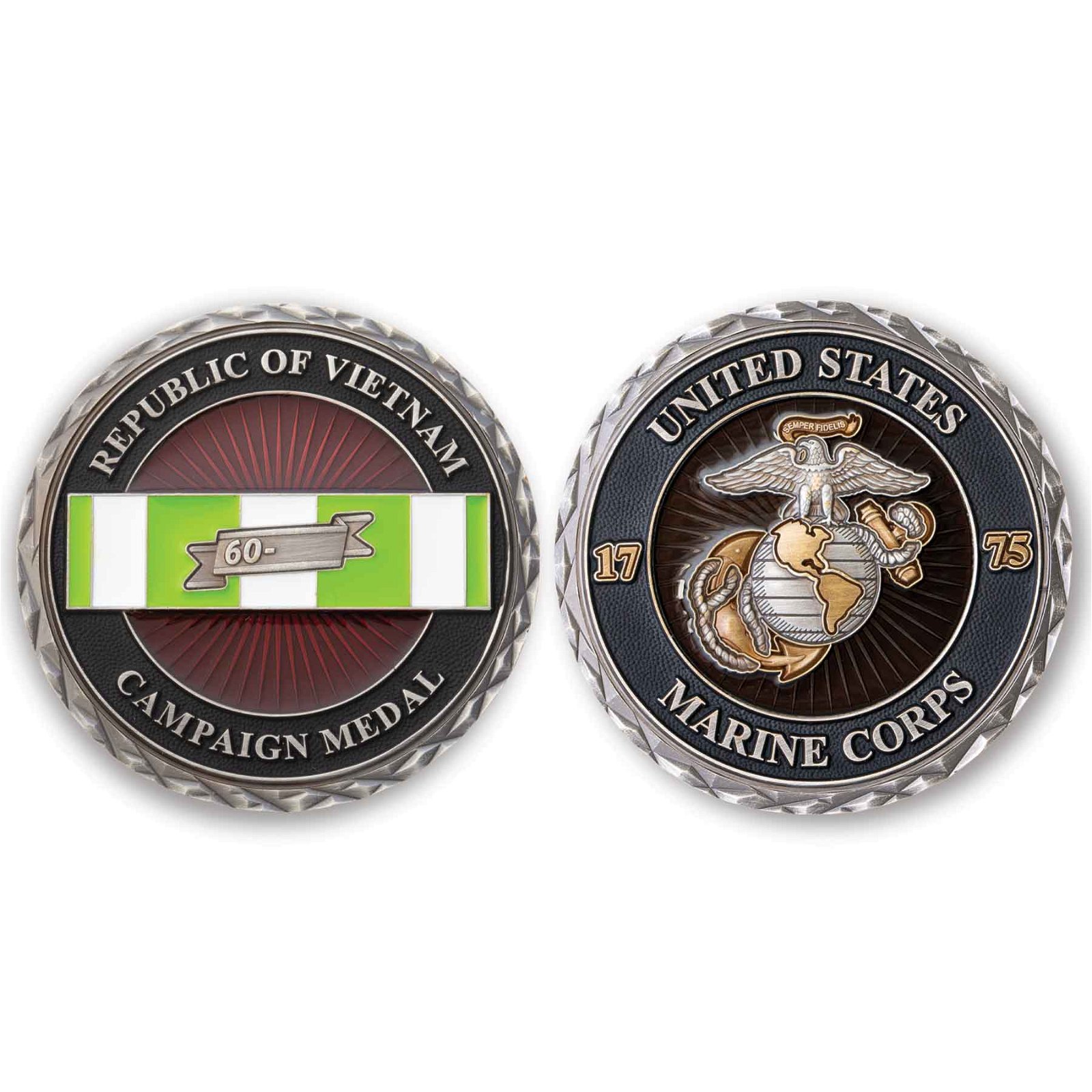 Image of USMC Vietnam Campaign Medal Challenge Coin