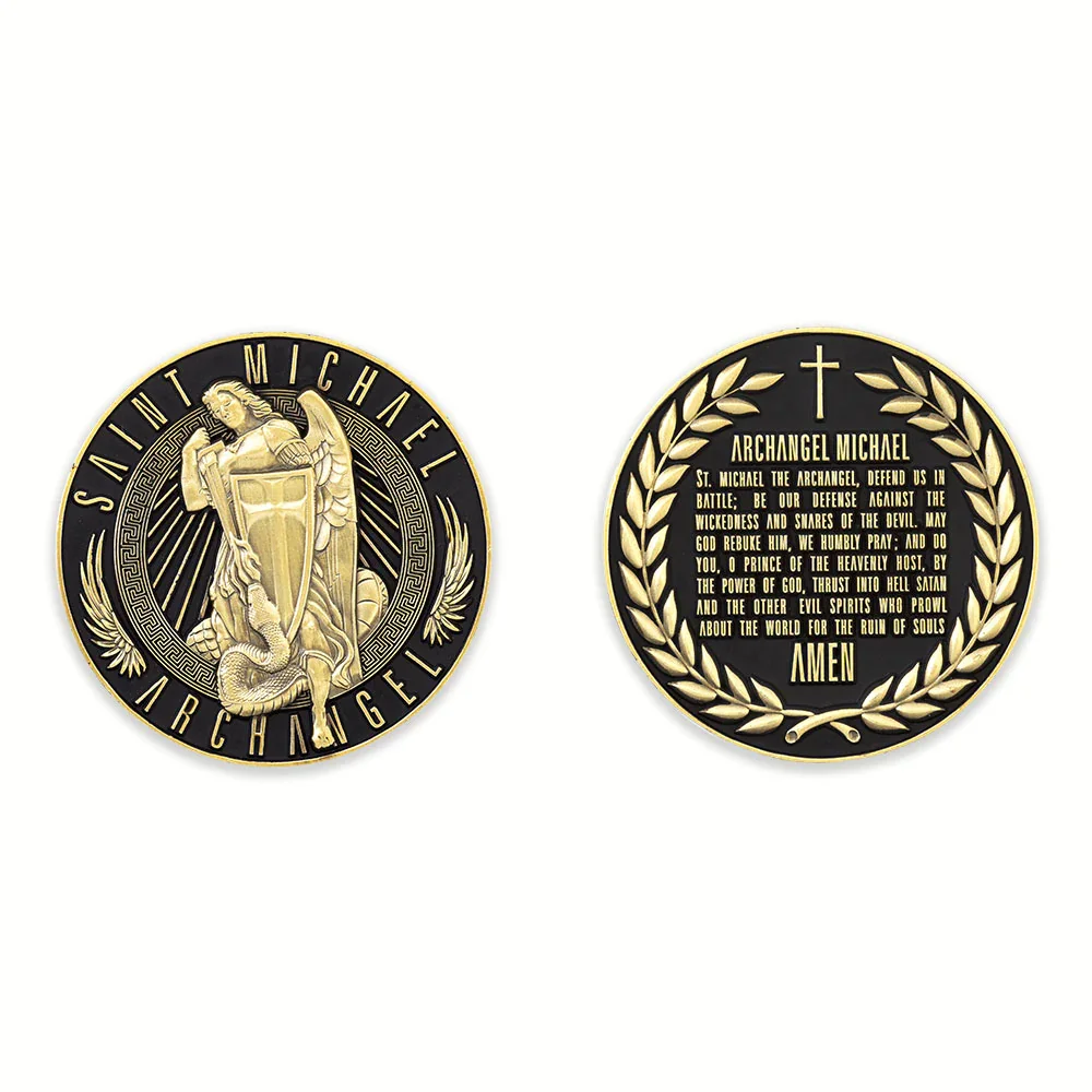 Image of Saint Michael Archangel Challenge Coin