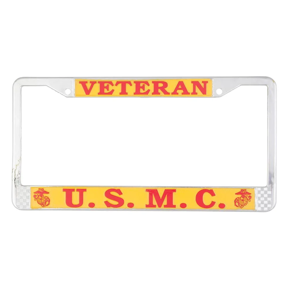 Image of USMC Veteran License Plate Frame