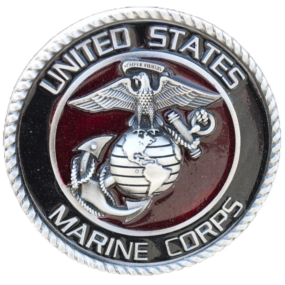 Image of Pewter Marine Corps Hitch Cover