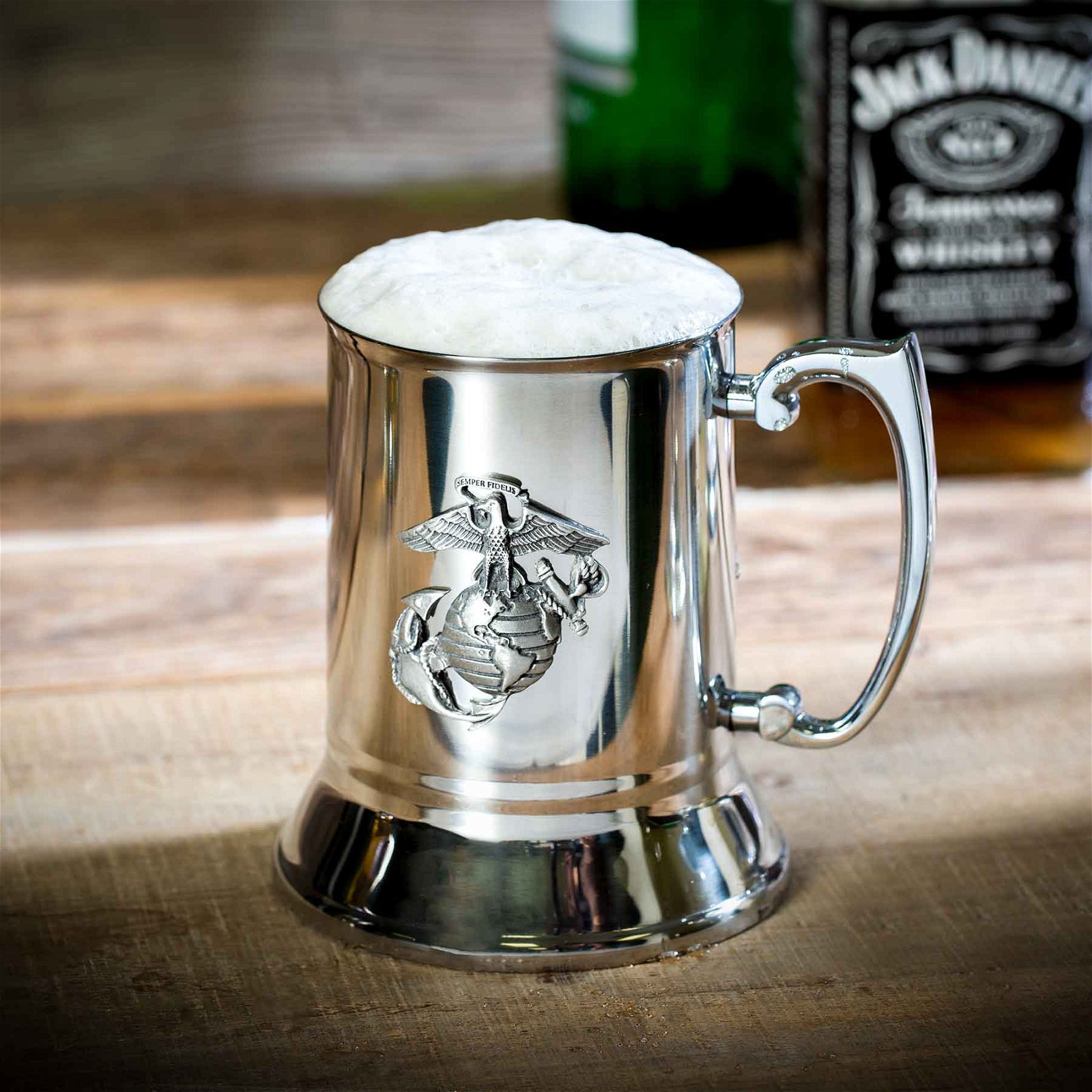 Image of Eagle, Globe, and Anchor Stainless Beer Stein