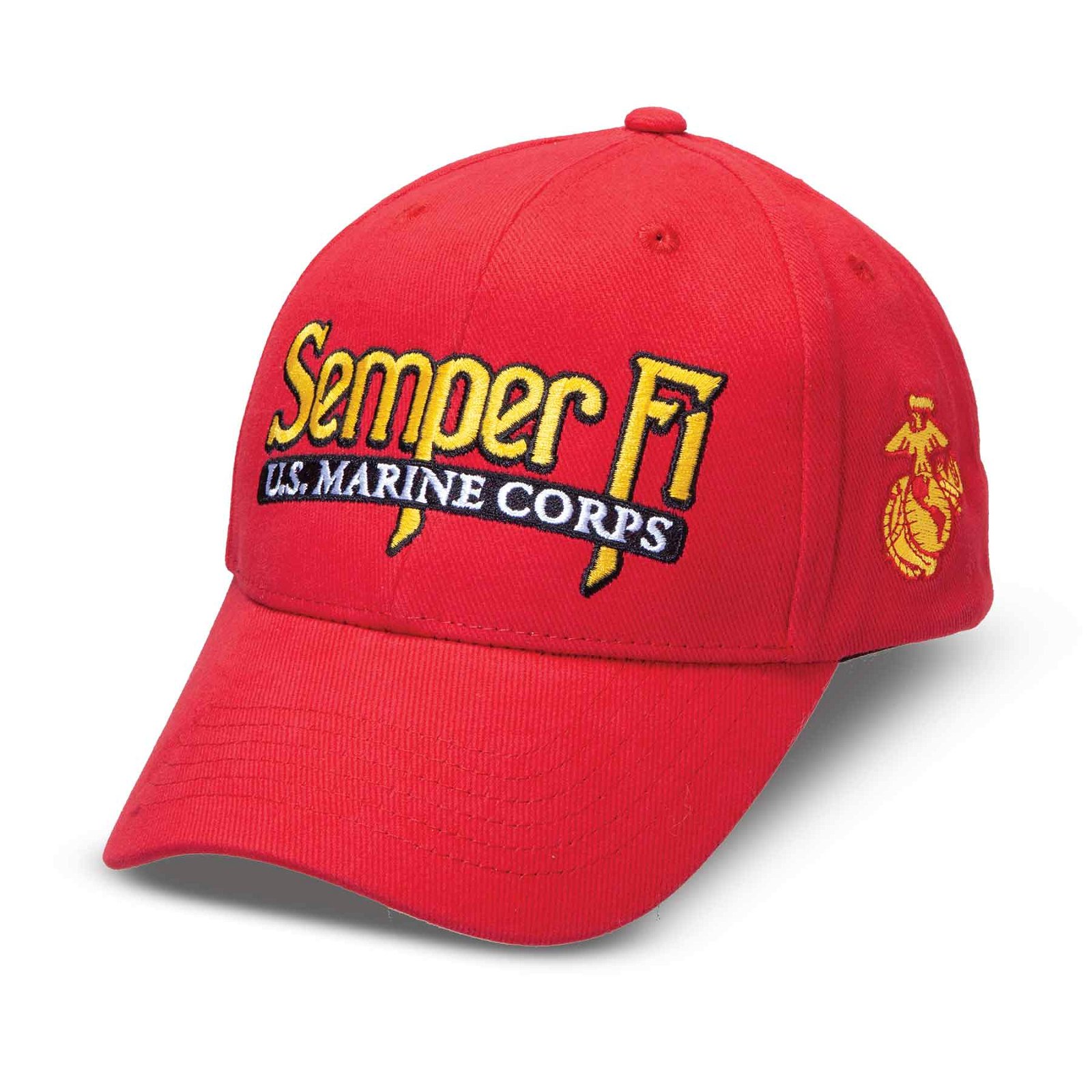 Image of Semper Fi U.S. Marine Corps Hat- Red