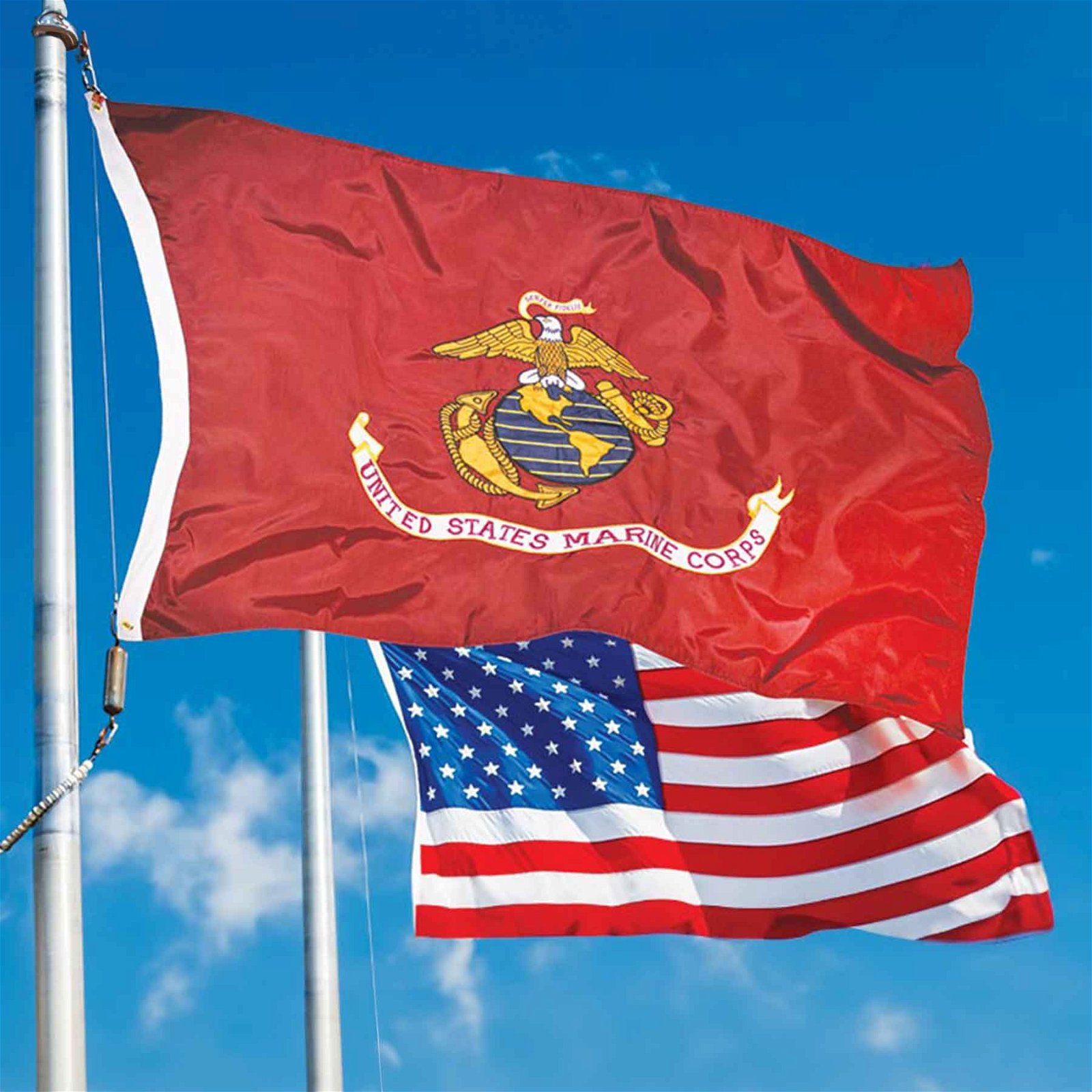 Image of USA Marine Corps Flag Combo