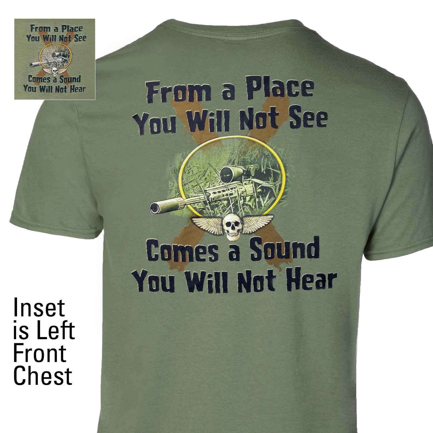 Image of Marine Corps 'Sound You Will Not Hear' Graphic T-shirt