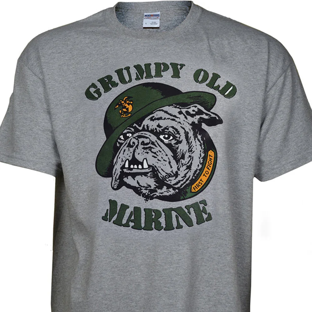 Image of Grumpy Old Marine Bulldog Mascot T-shirt