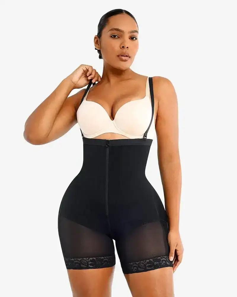 Image of AirSlim® Firm Tummy Compression Bodysuit Shaper With Butt Lifter