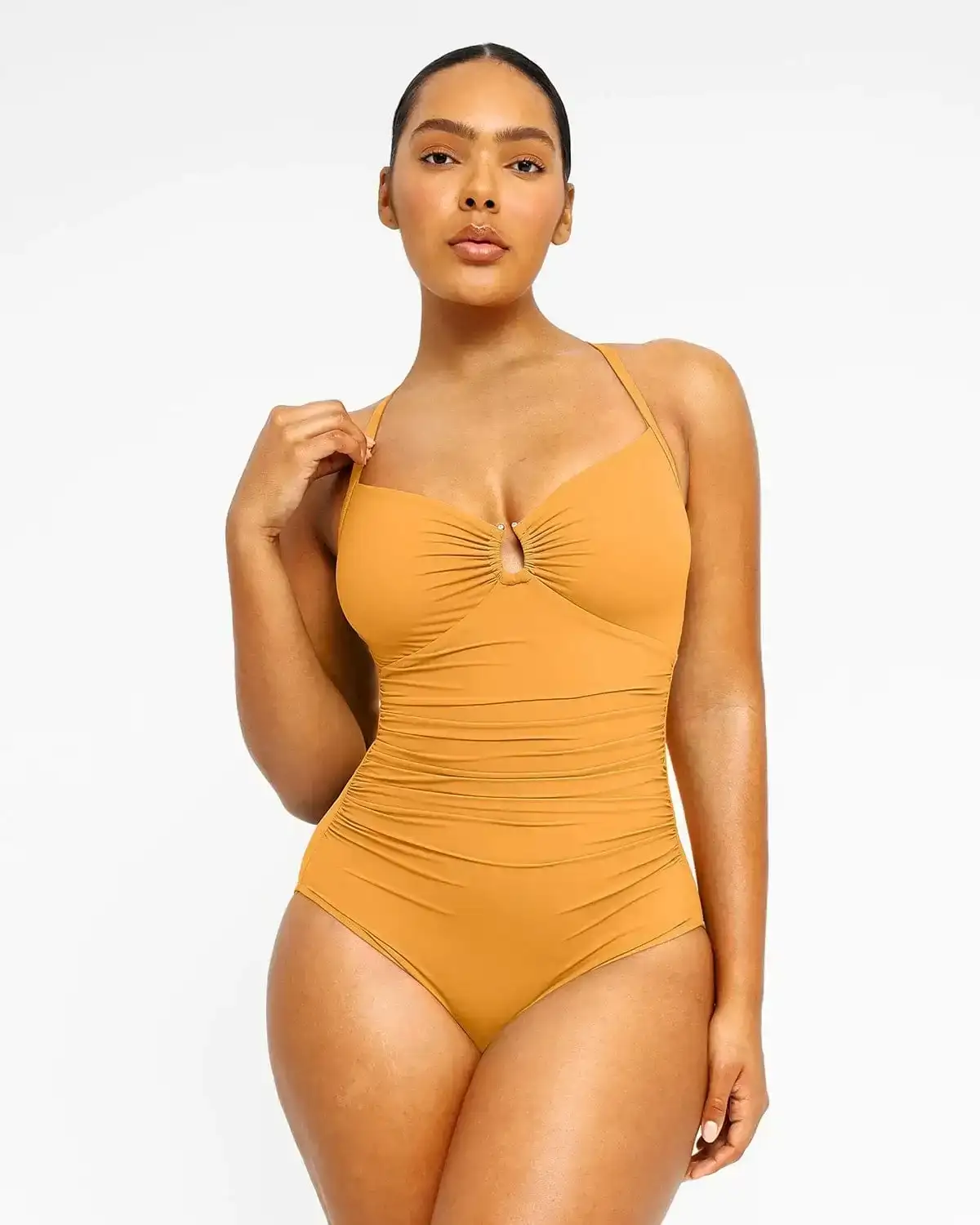 Image of Smart Sculpt U-Ring Cut Out Shaping Swimsuit