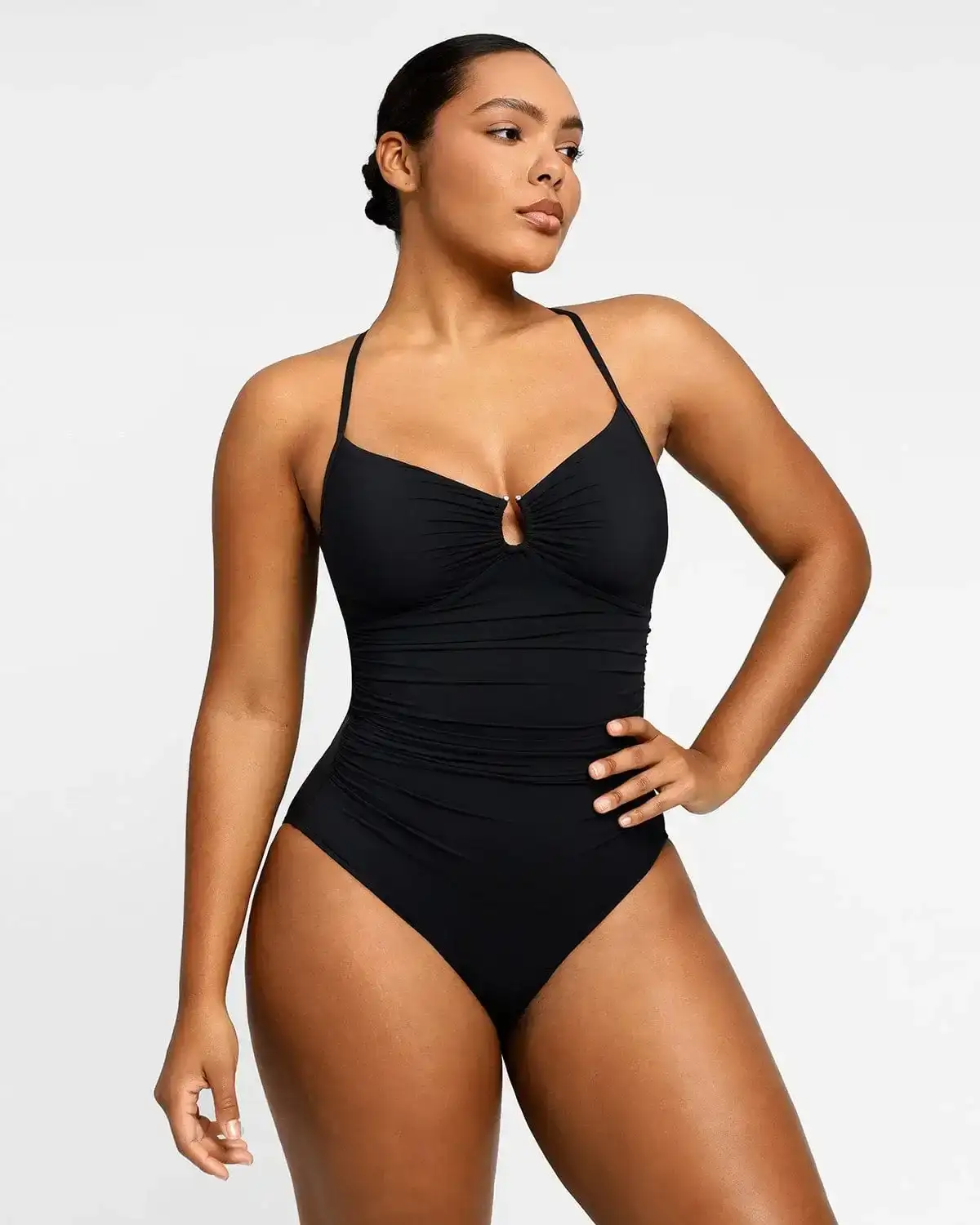 Image of Smart Sculpt U-Ring Cut Out Shaping Swimsuit