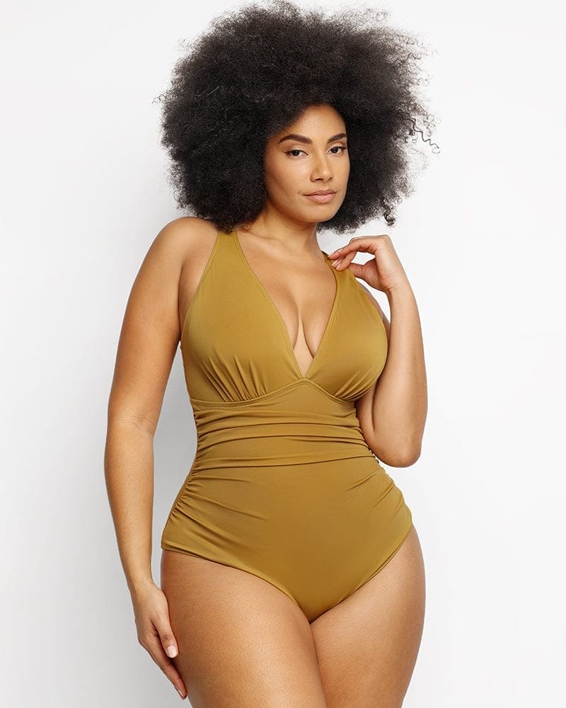 Image of Smart Sculpt Plunge Cutout Swimsuit