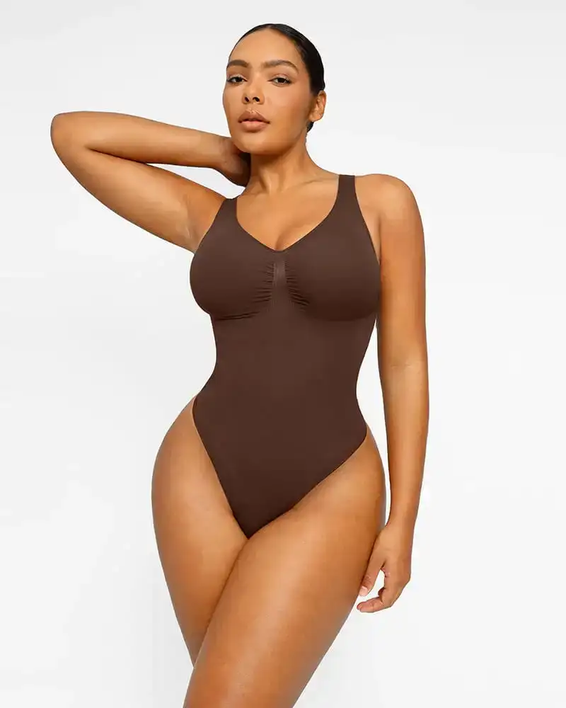 Image of PowerConceal™ 2.0 V-Neck Thong Bodysuit