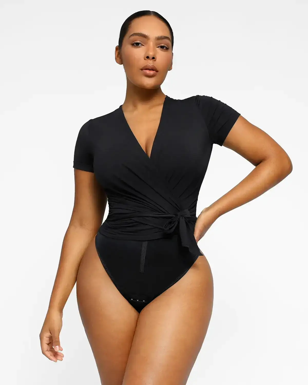 Image of Built-In Shapewear 2-in-1 Cross Strap Top