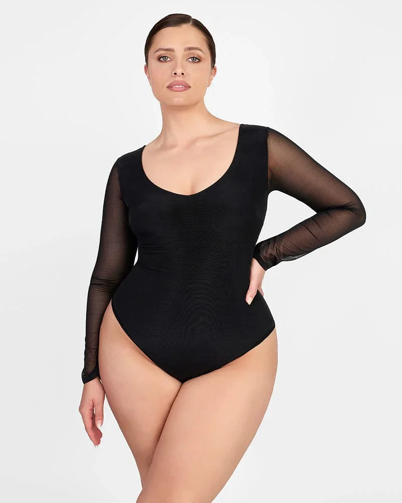 Image of AirSlim® See-Through Mesh Smoothing Bodysuit