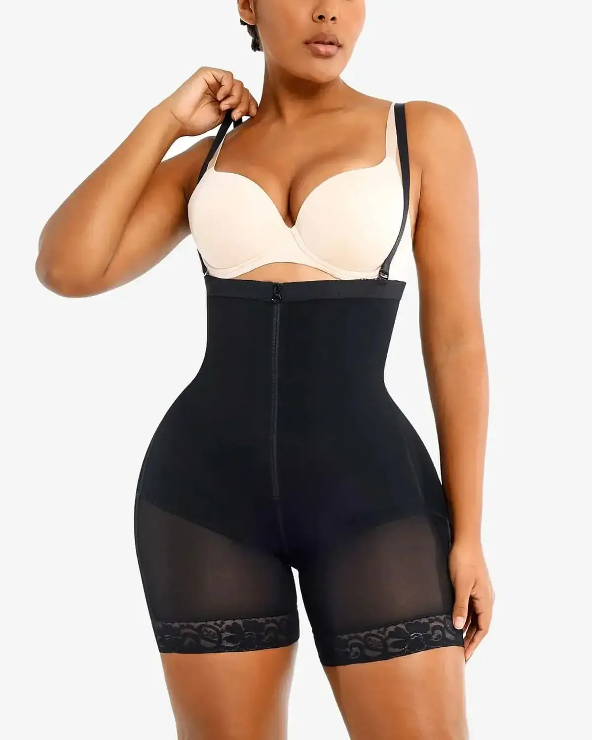Image of AirSlim® Firm Tummy Compression Bodysuit Shaper With Butt Lifter