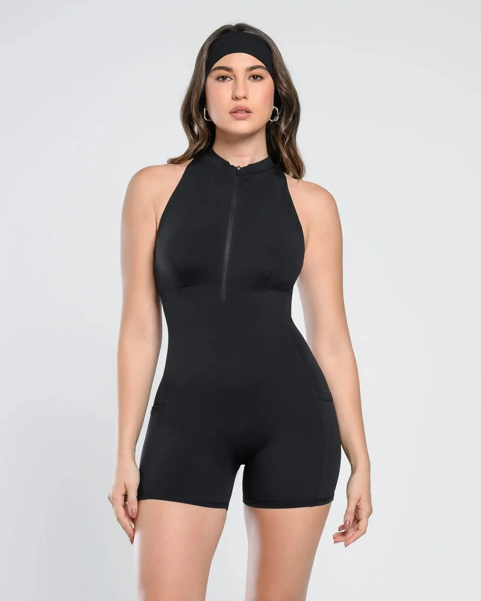 Image of Backcut Bliss Zip-Up Romper