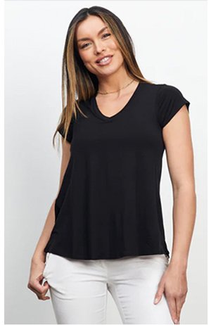 The Vera V-neck Short Sleeve Bra Tee