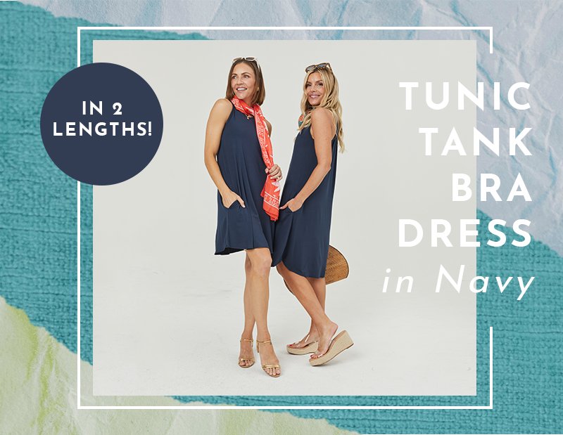 TUNIC TANK BRA DRESS in Navy