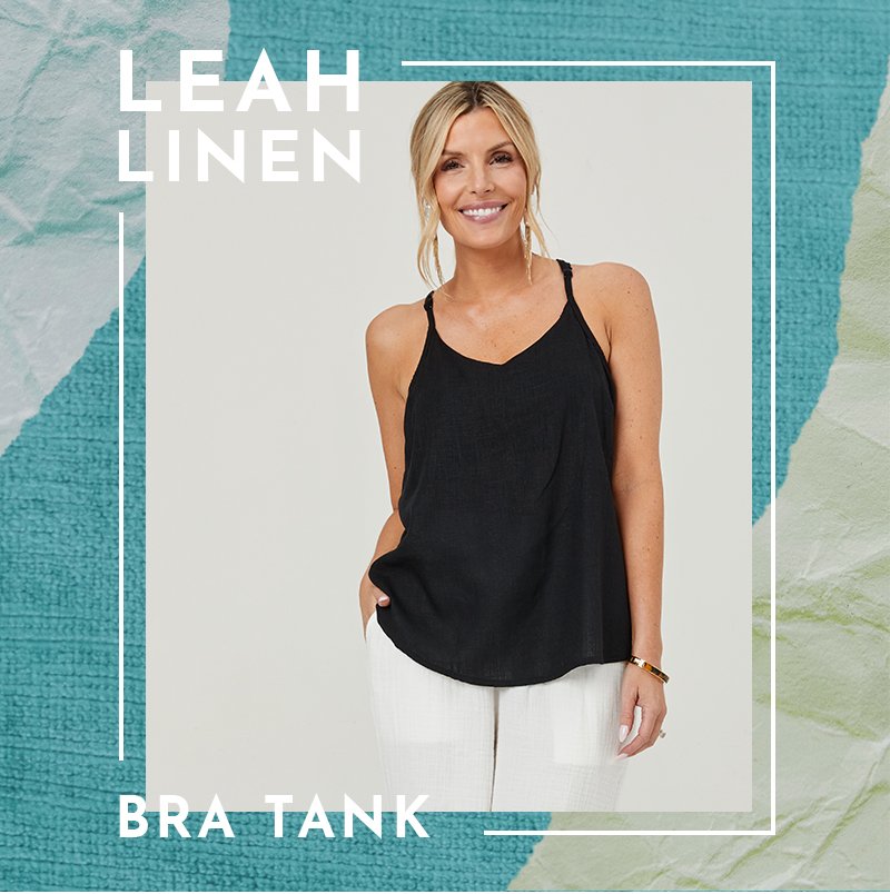 LEAN LINEN BRA TANK