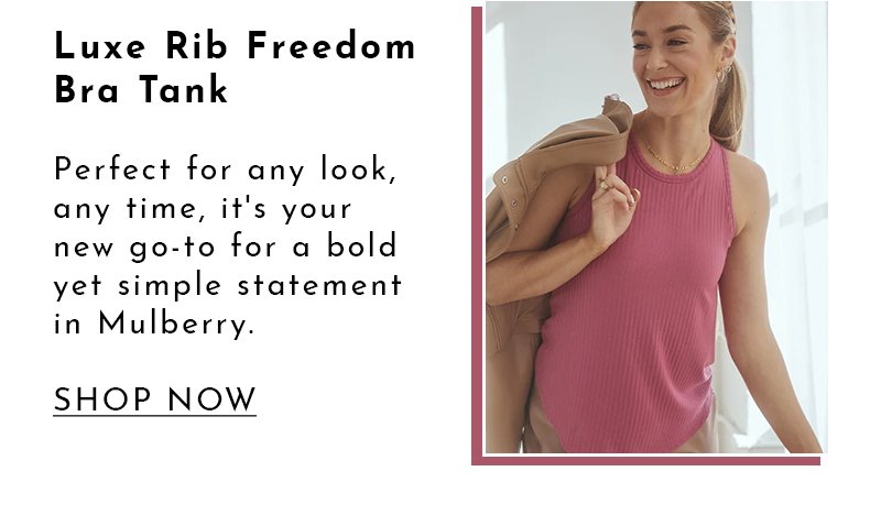 Luxe Rib Freedom Bra Tank