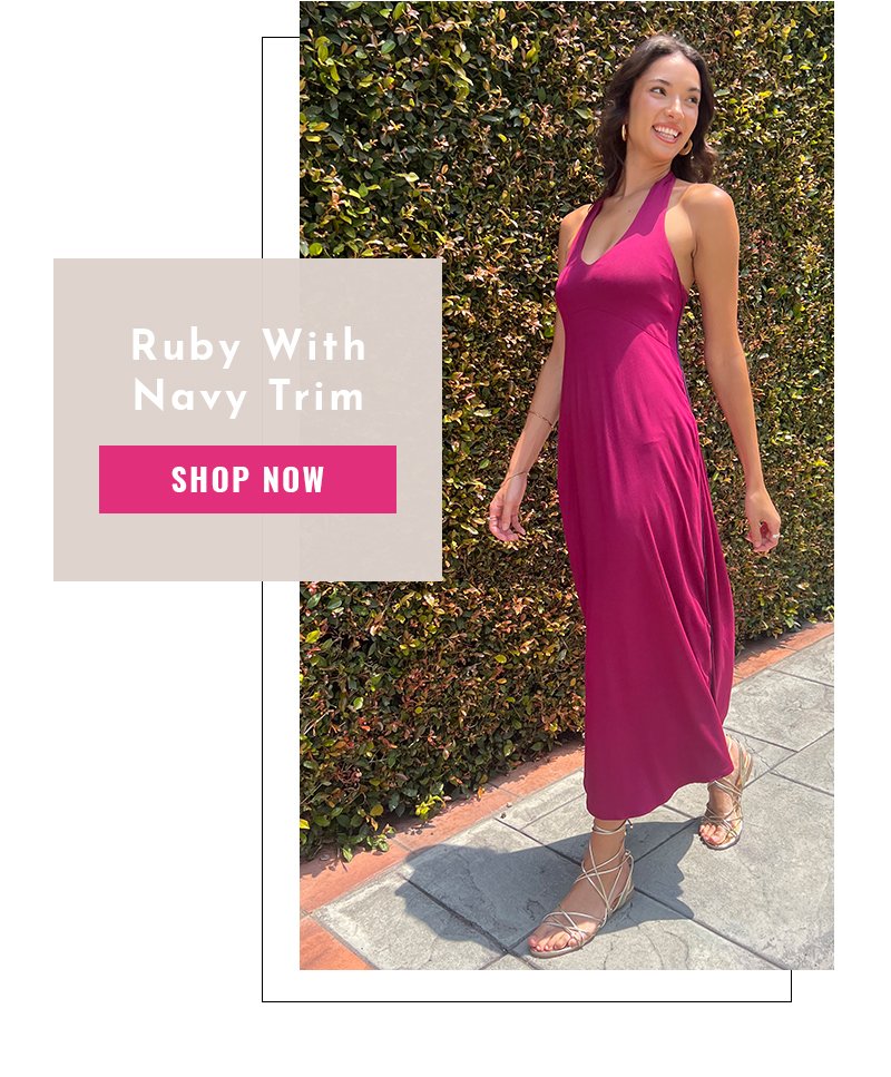 Ruby With Navy Trim