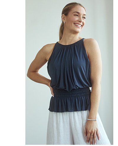 Ella Knit Bra Top NAVY