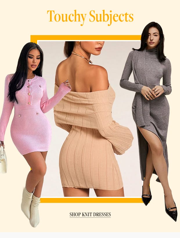 SHOP KNIT DRESSES